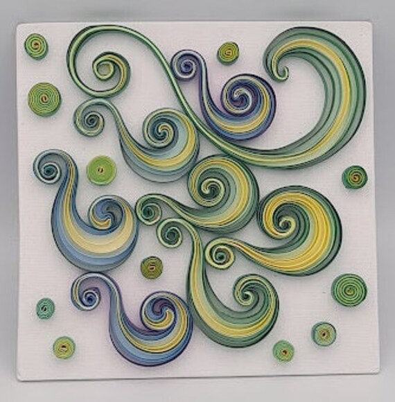Tableau Quilling Vert