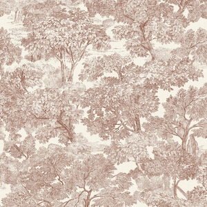 May include: A seamless pattern featuring a repeating design of brown trees with intricate branches and leaves on a white background.