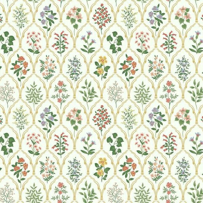 Hawthorne Trellis Floral Wallpaper - Traditional Wallpaper - Etsy