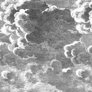 Nuvolette Billowing Clouds Wallpaper - Traditional Wallpaper