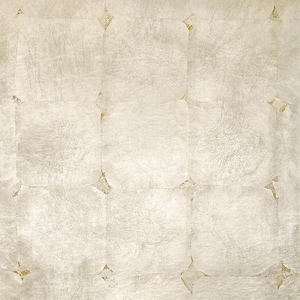 May include: A textured, metallic wallpaper with a subtle, shimmering gold finish. The wallpaper features a repeating pattern of overlapping squares, creating a geometric design.
