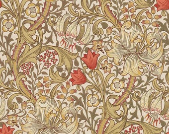 Golden Lily Wallpaper - Traditional Wallpaper
