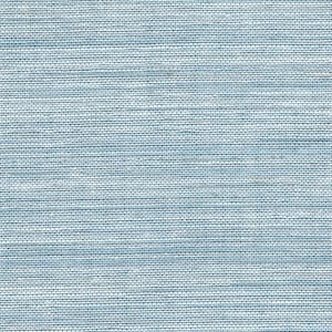 Puede incluir: Primer plano de una tela tejida con un patr&oacute;n de rayas azules y blancas. La tela tiene una textura sutil y un brillo ligeramente iridiscente.