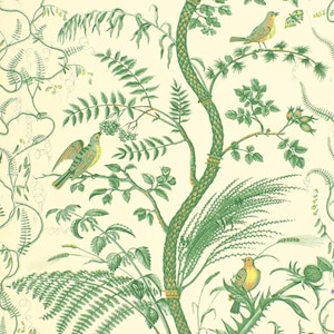 Bird & Thistle Wallpaper - Traditional Wallpaper