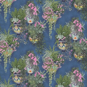 Carta da parati decorativa con vasi Talavera - Carta da parati tradizionale