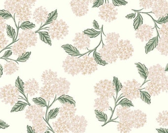 Papel pintado floral de hortensias - Papel pintado tradicional