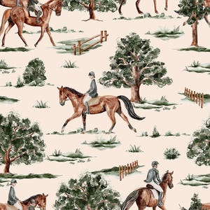 Dressage Equestrian Peel & Stick Wallpaper - Self Adhesive Wallpaper