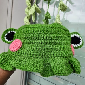 Benutzerdefinierte handgemachte häkeln Frosch Eimer Hut