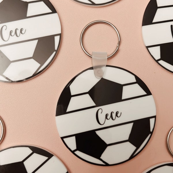 Personalized zipper pulls / soccer tags / soccer team gifts / soccer bulk gifts / key ring / bag tags