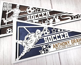 Soccer team Gifts | Personalized | Sports Pennants Customizable Soccer gift