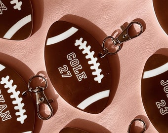 Football key chains / bag tags / football team gifts