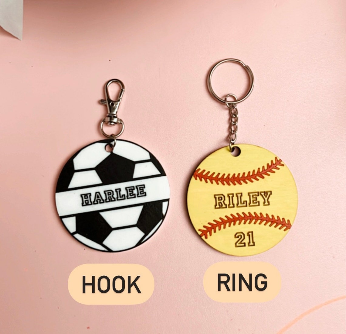 Softball Key Chains / Personalized Softball Key Chains Etsy