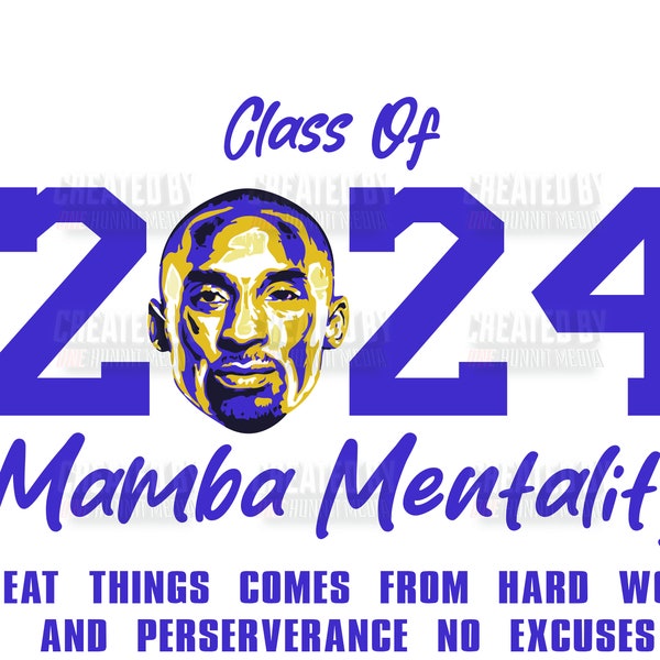 Class Of 2024 Kobe SVG PNG DTF Design High School College Graduation New Year