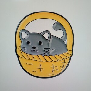 Mode gepersonaliseerde Kat Cup Broche Cartoon Alloy Cat Rugzak Badge Revers speld