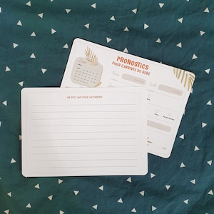 Cartes de pronostics pour la naissance de bébé à télécharger et imprimer image 4