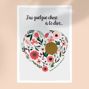 Carte à gratter Motif fleurs