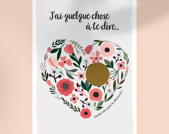 Carte à gratter Motif fleurs