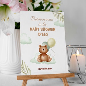 Poster personalizzato per baby shower o rivelazione di genere