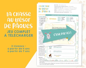 Jeu à télécharger - La chasse au trésor de Pâques - pour enfants de 4 à 10 ans