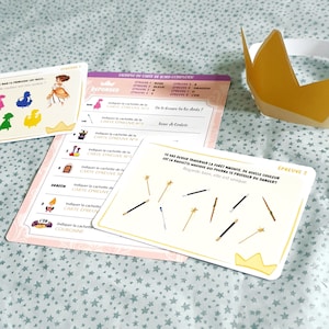 Version papier | La disparition de la couronne | Chasse au trésor avec cartes d'indices pour enfants de 4 à 6 ans