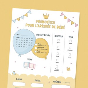 Baby birth prediction cards to download and print