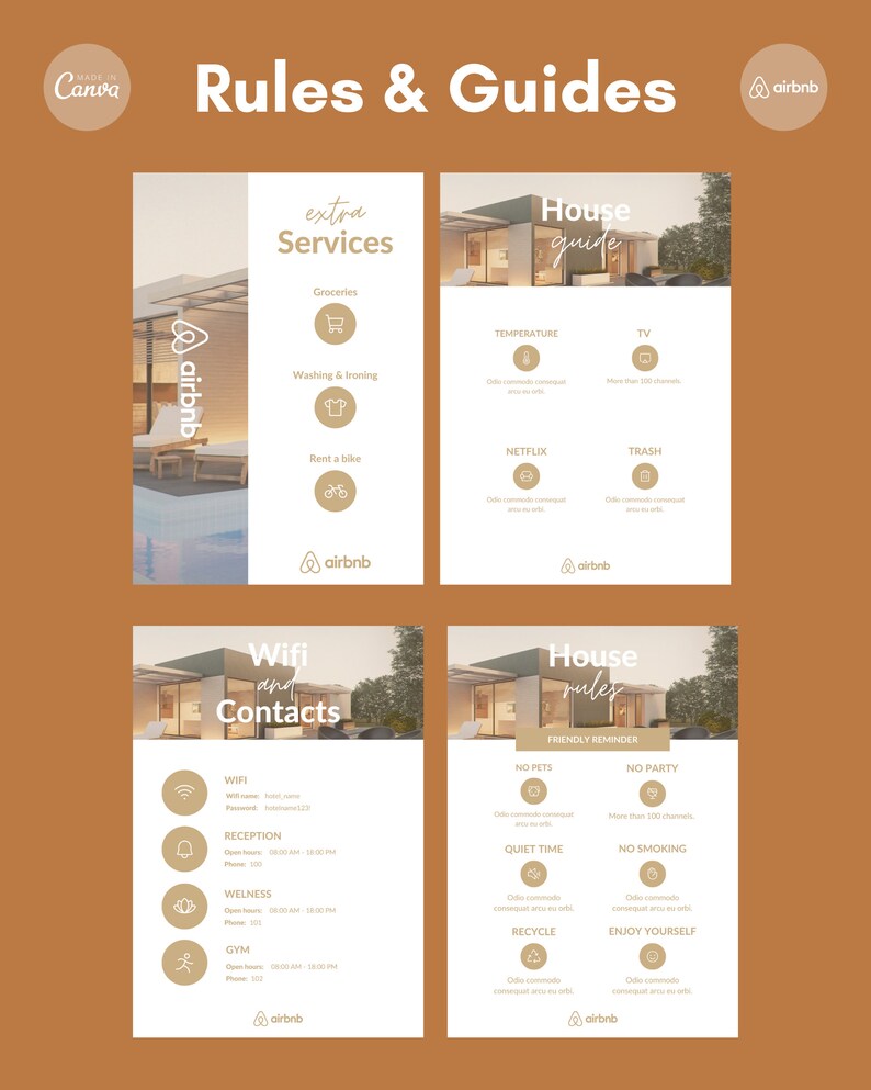 The Ultimate Accommodation Guide, Printable Airbnb Welcome Book ...