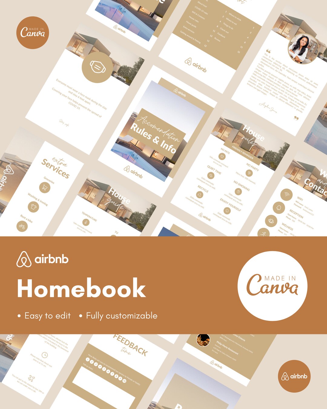 The Ultimate Accommodation Guide, Printable Airbnb Welcome Book ...