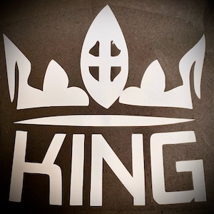 King Crown Vinyl Sticker, king, crown, vinyl, sticker, vinyl sticker, vinyl decal, window sticker, car decal, gift, gifts, laptop decal, fun