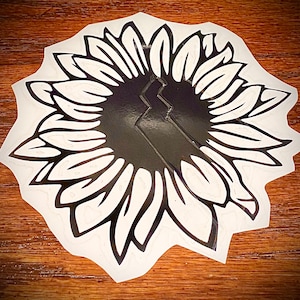 Sunflower Vinyl Sticker, sunflower, vinyl, sticker, decal, vinyl sticker, vinyl decal, sunflower sticker, laptop sticker, laptop decal, gift