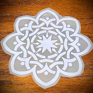 Vinylsticker mandala 1, mandala, roosvenster, vinylsticker, vinylsticker, sticker, autosticker, etiket, sticker, cadeau, vinyl, laptopsticker