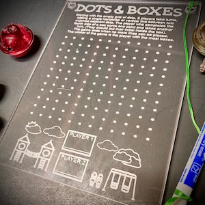 Acrylic Kids Dots and Boxes Travel Puzzle (1 pc), acrylic, kids, dots and boxes, travel, puzzle, gift, gifts, Christmas, fun, games, learn