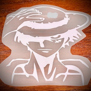 Luffy One Piece Vinyl Sticker, Luffy, Anime, One Piece, Manga, vinyl sticker, vinyl decal, sticker, car sticker, label, decal, gift, vinyl