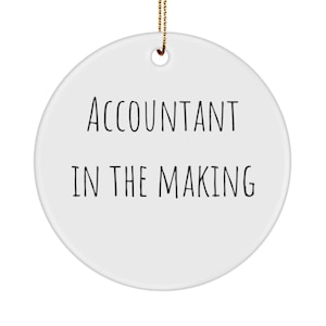 Accountant Gift, Accountant Ornament,  CPA Gift, Accountant in the Making Ornament, Accountant Appreciation, CPA Gift, For him, For her