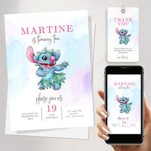 Invitation d'anniversaire de fête de piscine de point aquarelle, modèle modifiable et imprimable, invitation de fête de point mignon, modèle de toile téléchargement immédiat