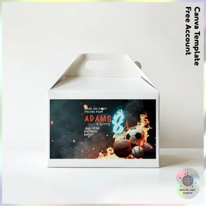 All Star Sports favor box label template | All Sports Birthday decoration, Watercolor All Star Sports party favors (Digital File) JPD09