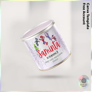 Spidey and his amazing friends Pringles Label | Watercolor Spidey Birthday decoration | the avengers theme party favors (Digital File) JPD07