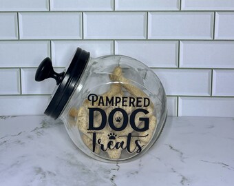 Dog Treat Jar | Personalized Dog Treat Jar | Small Dog Treat Jar |