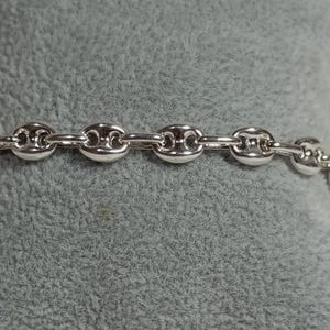 6 mm, 925 Sterling Silver Mariner Necklace, Puffed Anchor Link, Hollow Chain, Gift Pendant for Women and Men, Unisex Jewelry.