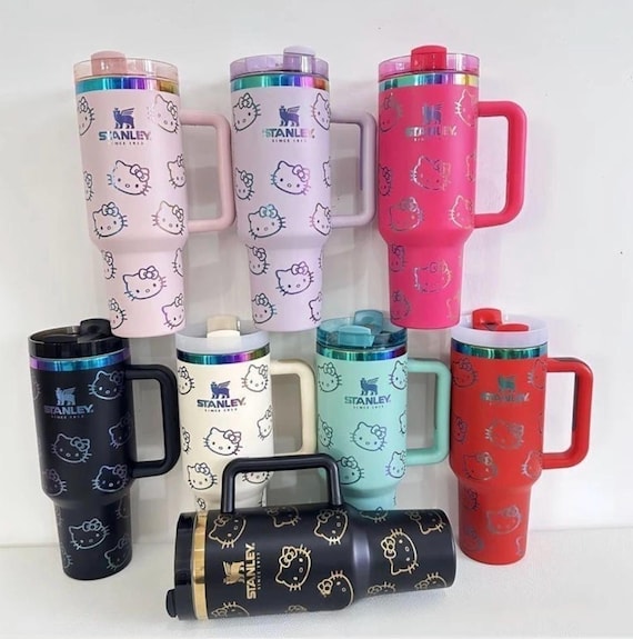 Hello Kitty Stanley Tumbler, 40oz Laser Engraved Water Bottle - Etsy