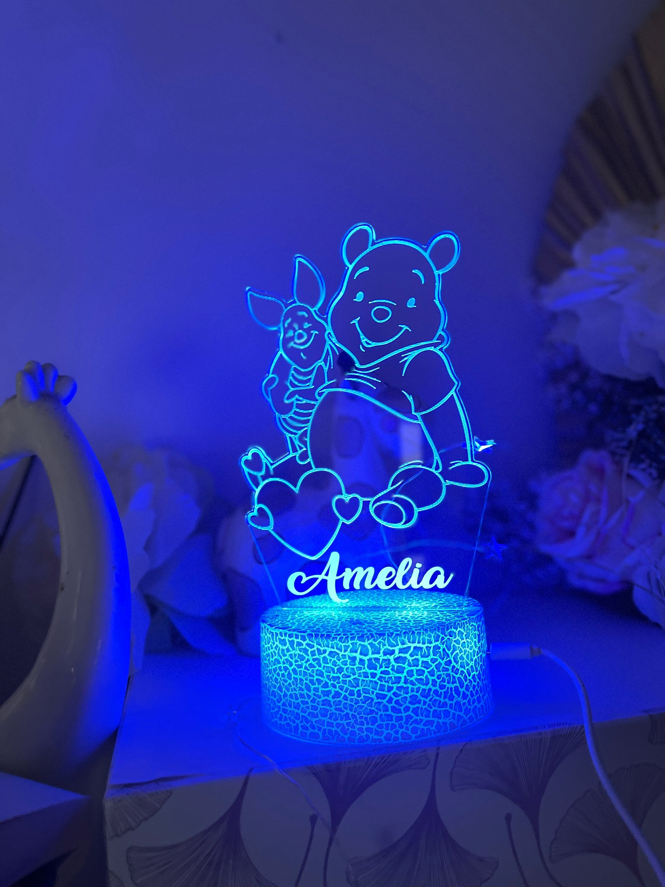 Lampe LED 3D Personnalisée Bourriquet de Disney