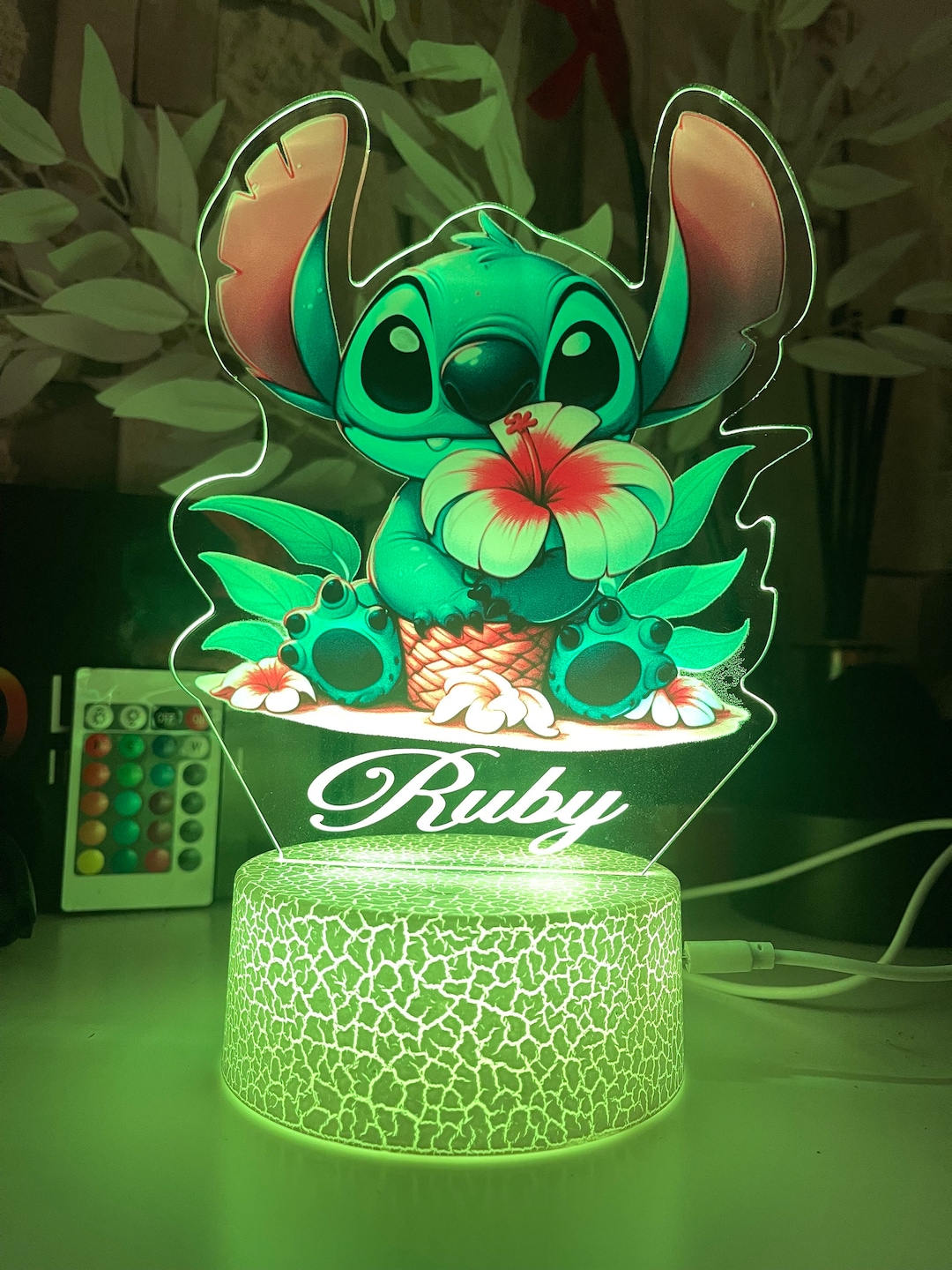 Personalised Lilo Stich | Colourful Night Light/ 16 Colours Change