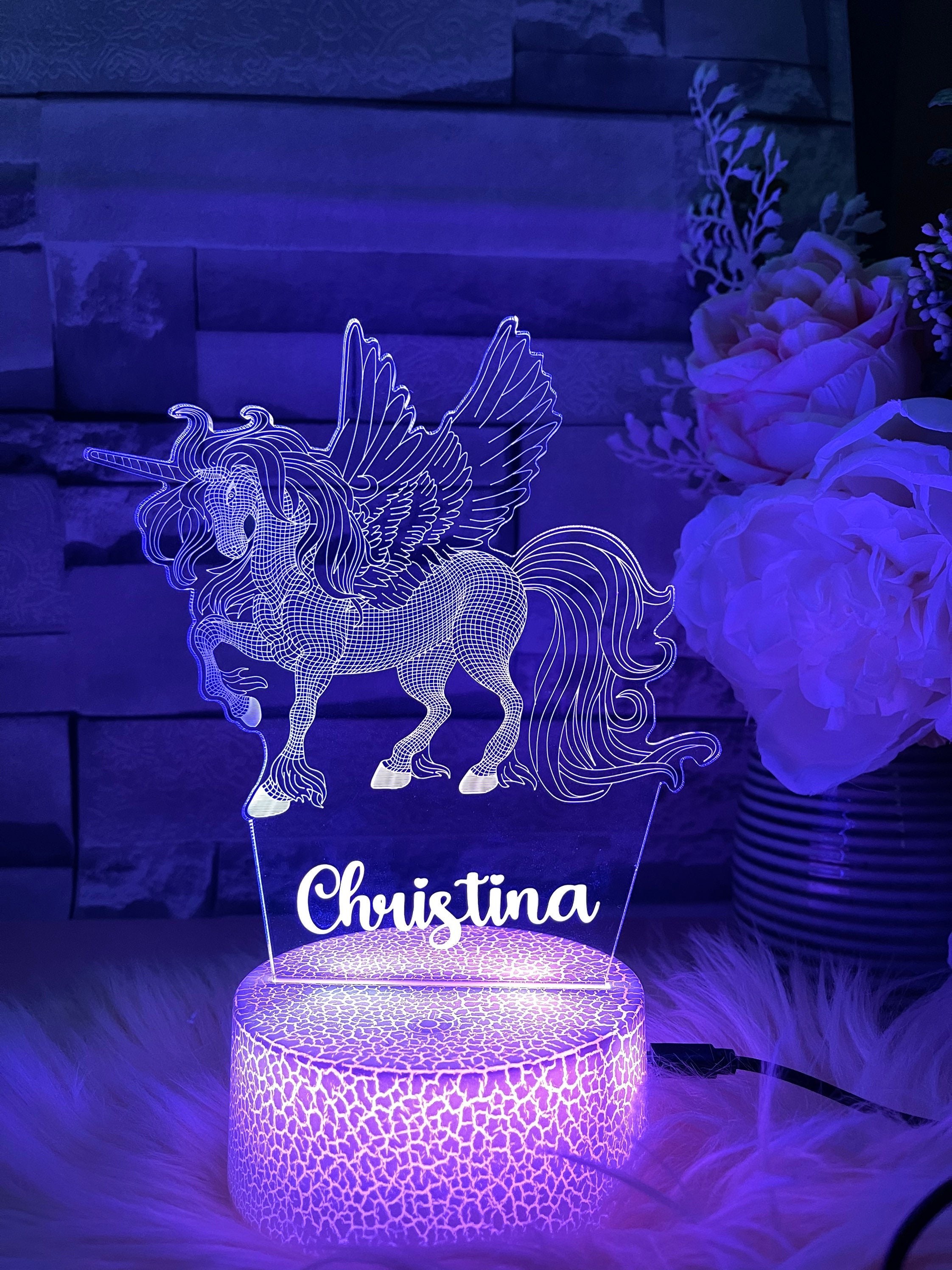 3D Optical Illusion Night Light - 16 Color Changing LED Lamp, USB Powered, Remote Control