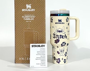 Stanley Tumbler Special Gift Custom Lilo & Stitch Stanley Tumbler 40oz Laser Engraved Water Bottle