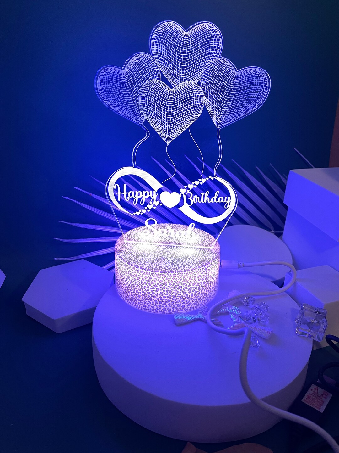 Cœur Personnalisé Pour Mariage, Anniversaire, Fiançailles - Cadeau Gravé à La Main HE1567 | UK