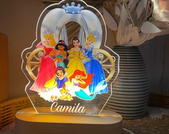 Personalised Princess Carriage|  Colourful  Night Light/ 16 Colours Change Remote / Birthday Gift/ Christmas Present/ 3D Acrylic