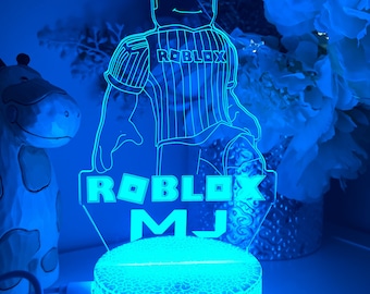 Personalized Roblox LED Lamp | 16 Color Remote, Custom Name, Kid's Gift