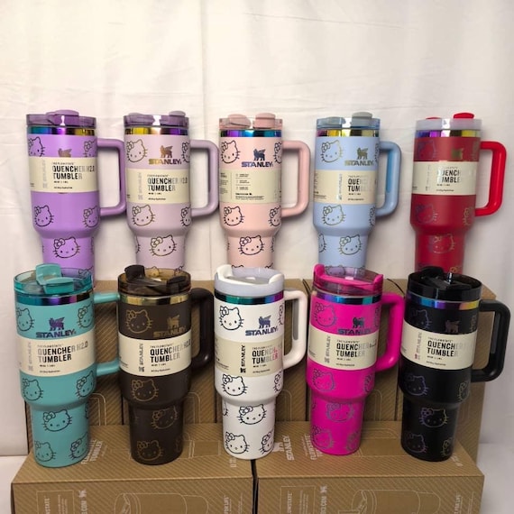 Hello Kitty Stanley Tumbler, Custom Laser Engraved 40oz Water
