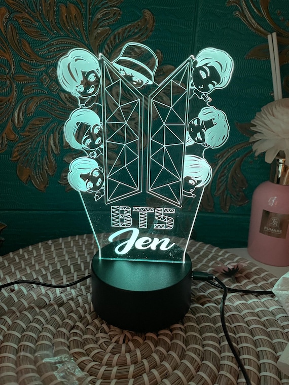 Buy Personalized BTS 3D Night Light | 16 Color Remote, Kpop Music