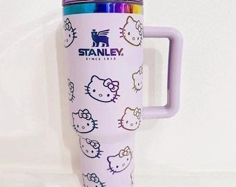 Hello Kitty Stanley Tumbler, Custom Laser Engraved 40oz Water Bottle