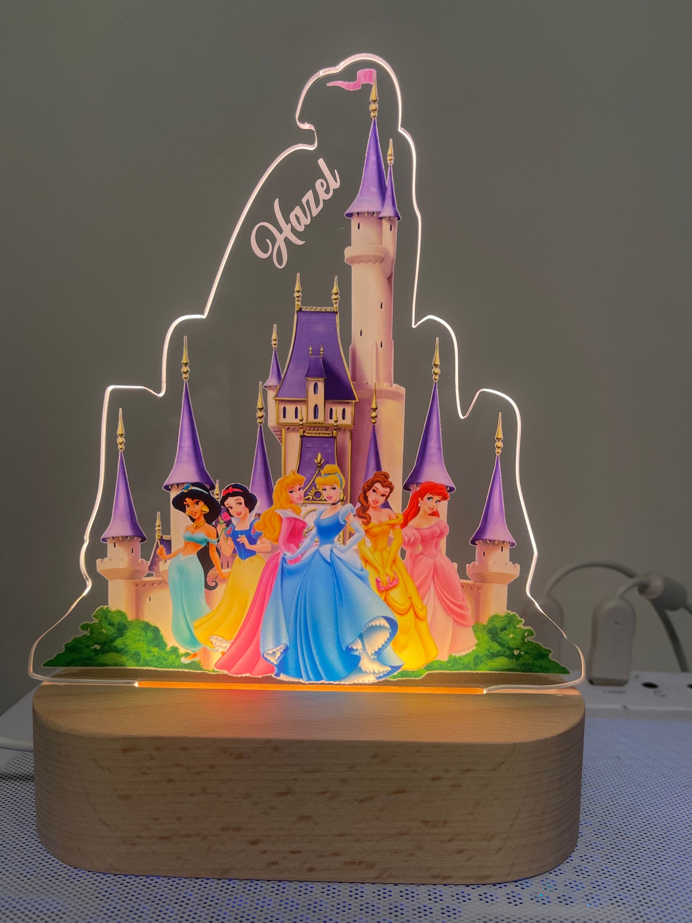 Personalised Princess Castle Night Light |custom Name | Birthday